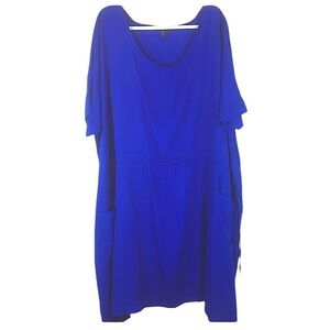 Julio Guedes popover drawstring waist cover up/midi dress Sz M (see measurement)